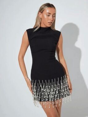 Odd Muse Pearl Drop Sleeveless Dress